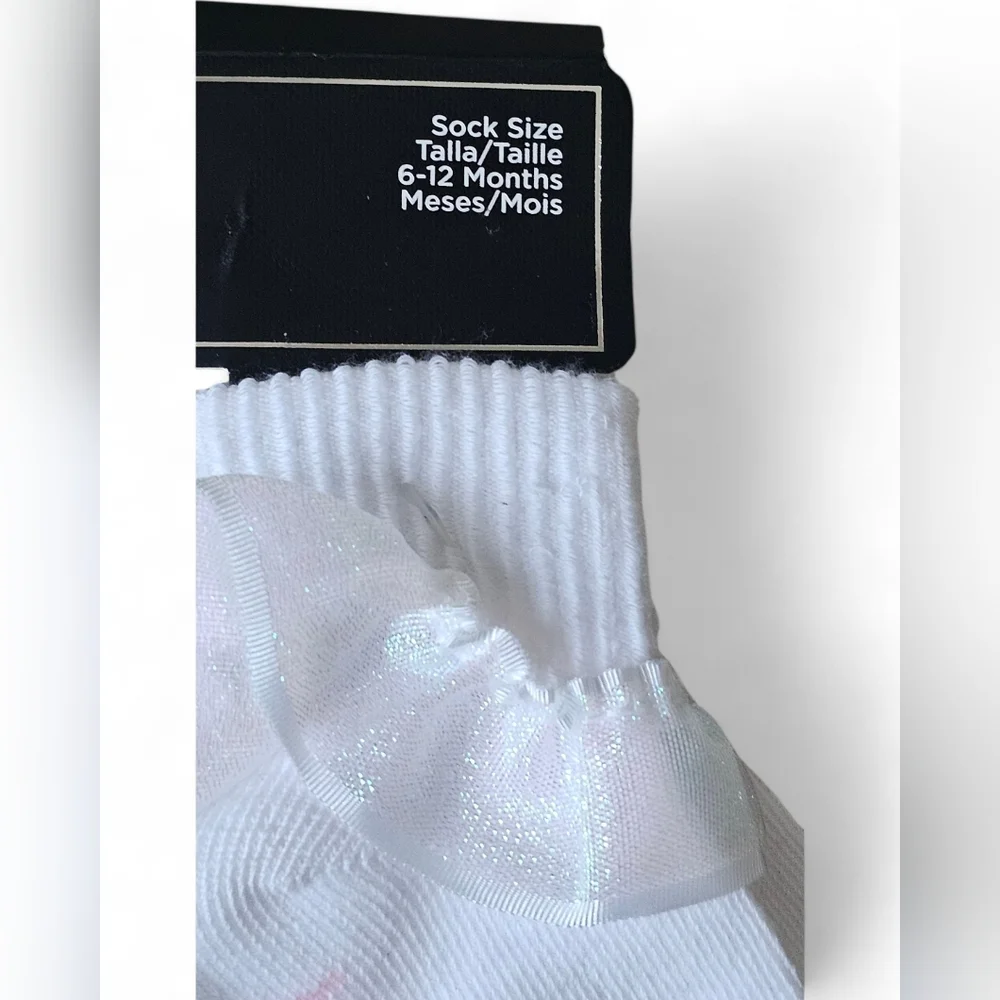 bebe Baby White Ruffle Socks 6-Pairs (6–12 Months) - Picture 2 of 3